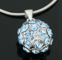 Přívěsek kulička Balls swarovski + řetízek modrá